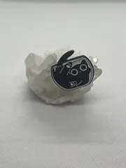 【送料無料】黒猫のピンバッジ　ピンズ　ブローチ　横　グラス【開運】