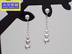 Pt900 プラチナ ミラーボール イヤリング 2.7g 中古A【中古】【大信質舗】【質屋出店】管理番号：C-8947