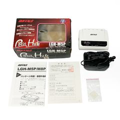 BUFFALO バッファロー LGH-M5P 5ポートハブ 10BASE-T Hub PetitHub 動作確認済 背面磁石付き