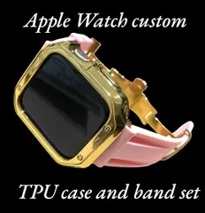 GP カスタム セット アップルウォッチバンド ラバーベルト Apple Watch カバー ケース メンズ レディース 38mm 40mm 41mm  42mm44mm45mm46mm49mm
キラキラ　極艶コーティング　シリコンバンド