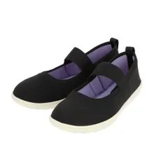 ☆ ブラック ☆ L(24.0cm-24.5cm) ☆ Pansy 2104 ストラップニットパンプス パンプス ストラップ 軽量 軽い フラット フィット 履きやすい 歩きやすい ストレッチ 柔らかい 靴 シューズ レディース Pansy  パンジー 伸縮性