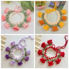 【首輪】送料無料 編み 首輪 毛糸 花 ドラえもん コスプレ コスチューム 鈴首輪 編み物 手作り 猫用 ペット用 ペットグッズ ネコ ペット用品 愛猫 動物 かわいい インスタ映え 撮影用 キャット ネコ ねこ 猫グッズ  猫雑貨 cat