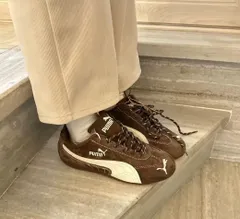 PUMA Speedcat シリーズ 牛革 OG 快適万能 衝撃吸収 耐摩耗 ローカット ライフスタイルカジュアルシューズ ユニセックス ブラウン