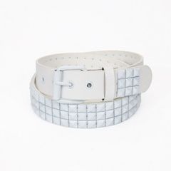 メンズベルト サーフブランド HANG TEN ハンテン 極太 40mm ホワイト スタッズ風 レザーベルト USA直輸入 HT13667 送料無料