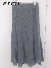 ◇ natural couture NICE CLAUP 総レース ロング フレア スカート サイズM ミディアムグレー レディース  【中古】 【1201110004684】