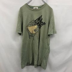 M　SEED　START　THE　DAY　WITH　COFFEE　薄緑　Tシャツ　輸入　古着