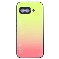 Google Pixel 9a ケース グラデーション ハイブリット ケース 【Color】イエロー・ピンク