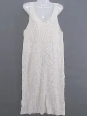 ◇ AMERICAN HOLIC アメリカン ホリック コットンニット ノースリーブ 膝下丈 ワンピース サイズF アイボリー レディース  【中古】 【1206240001435】