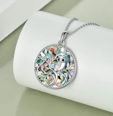 フクロウ ツリー ネックレス アンティーク調 石 ストーン 梟 鳥 幸福 金運 商売???盛 長寿 ご利益 縁起物 贈り物 贈りもの 新品