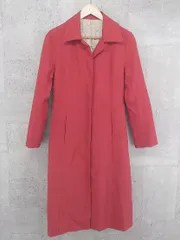 ■ en quete アンケート 中綿 ステンカラー ロング コート 9 レッド *  【1002799860352】