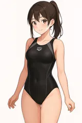 H107セールは1月末まで！アリーナ♪ストレッチ♪グレーブラックのカラー切り替え女子競泳水着♪アンダーやトレーニングやコスプレにも♪サイズM