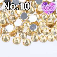 ライトトパーズ【no10】2000粒　ラインストーン　高分子ストーン　ミルキーストーンdiy用、アイドルのデコうちわ