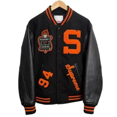 Supreme バーシティジャケットLサイズ ウール レザー Supreme シュプリーム 15AW Wool Varsity Crew Jacket バー