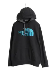 【お得なクーポン配布中!】 ノースフェイス 迷彩 ロゴ プリント スウェット フード パーカー メンズ L 古着 The North Face プルオーバー 裏起毛 トレーナー 黒 迷彩柄