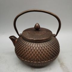 銅器 禅字波点提梁茶壺 酒壺 家庭茶道 工芸品 置物 - メルカリ