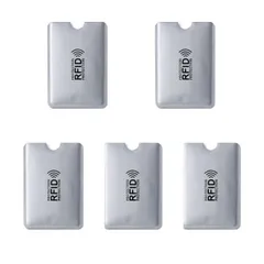 カードケース 縦型 5枚セット スキミング防止 磁気防止 [定形外郵便、送料無料]