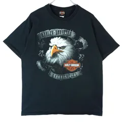 ハーレーダビッドソンHARLEYDAVIDSON半袖TシャツバイクTモーターサイクルBIKE海賊パイレーツ両面プリント黒ブラック動物アニマル鳥サウス・カロライナ州vintageヴィンテージ40302