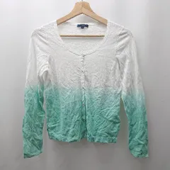 ◇ ⊂ TOMMY HILFIGER トミーヒルフィガー 長袖 グラデーション カットソー サイズL ホワイト系 レディース E  【1506300021848】