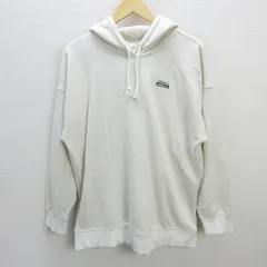 Q■アディダスオリジナルス/adidasワッペンロゴ スウェットパーカ■霜降り【メンズXL】MENS/42【中古】