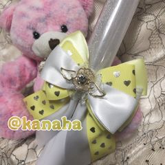 ①💛天使の羽チャーム💛推し活 キンブレ ペンラ デコリボン