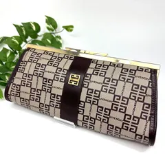 GIVENCHY ジバンシー クラッチバッグ セカンドバッグ コインケース がま口 総柄 ロゴ 金具 PVC ヴィンテージ メンズ レディース ユニセックス B-231