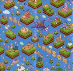 【中古】クリアファイル 集合(ブルー) マルチファイル 「星のカービィ キャンペーン2」 ローソン限定