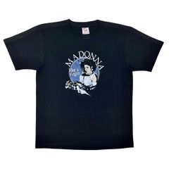 オリジナル ミュージック Tシャツ MADONNA マドンナ Like a Virgin ライクアヴァージン 80年代洋楽 ビンテージ風 黒 ブラック XS(SS) S M L XL(LL) ジャスト ビッグ オーバー サイズ メンズ レディース ユニセックス