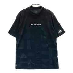 サイズ：J/M ADIDAS GOLF アディダスゴルフ  モックネック 半袖Tシャツ 総柄 ブラック系 [240101389070]# ゴルフウェア メンズ ストスト