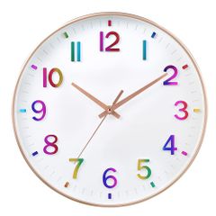 【在庫セール】北欧 連続秒針 静音 おしゃれ 壁掛け時計 夜間秒針停止 掛時計 自宅 掛け時計 寝室 部屋飾り 贈り物 グラデーションカラー