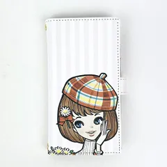 内藤ルネ ガールベレー帽 多機種対応マルチ手帳ケース スマホ用品 iPhone Android Runeのサムネイル