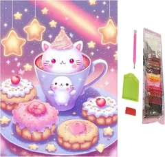 SENTO JONA(セントジョナ) ダイヤモンドアート アートパネル 四角いビーズ キット ビーズアート 手芸 ダイヤモンドペインティング スクエア 30x40cm(2)