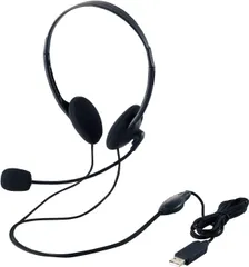589 エレコム ヘッドセット マイク USB 両耳 オーバーヘッド 1.8m HS-HP27UBK