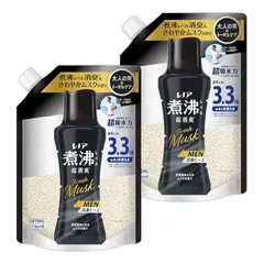 レノア 煮沸レベル超消臭 抗菌ビーズ MEN Fresh Musk 清潔感あふれるムスクの香り 詰め替え 1410mL×2袋