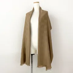 d12-1 《美品》 イタリア製 定価￥95,700 Max Mara マックスマーラ カシミヤ混 大判マフラー ショール ストール ベージュ  シルク混 レディースのサムネイル