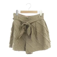 グレースコンチネンタル GRACE CONTINENTAL シルク リネン ショートパンツ ジッパーフライ ベルト付き 36 ベージュ /MI ■OSのサムネイル