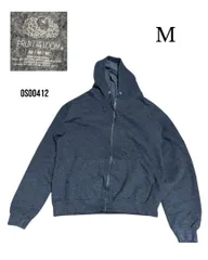 無地　フルーツオブザルーム　フルジップスウェットパーカー　チャコールグレーM