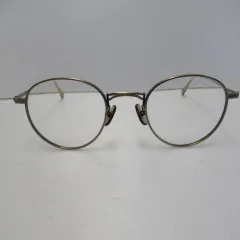 内藤熊八作　ないとうくまはちさく　KS-017R　メガネ　眼鏡　ケース付　908　チタン　アンティークゴールド　中古　Naitou Kumahachi saku　内藤眼鏡　鯖江　鯖江市　福井県　日本製　MADEINJAPAN　貴重　職人技術　R426