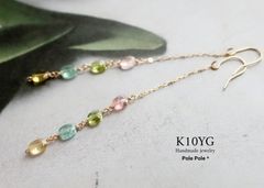 再…販】K10YG ラブラドライトの三日月ピアス - Pole Pole * - メルカリ