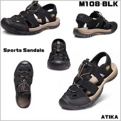 ATIKA [アティカ] メンズ　スポーツサンダル　M108　ブラック　29cm