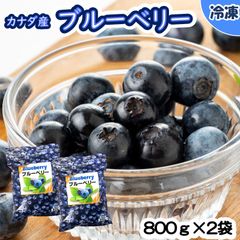 【業務用食材】冷凍　ブルーベリー/800ｇ×2袋　冷凍　カナダ産　大容量　ヨーグルト　スムージー　朝食　ケーキ　スイーツ　ジャム　フルーツ