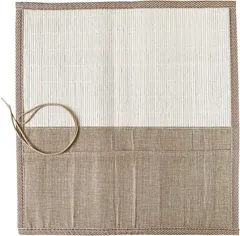 SENYON(センヨン) 竹製 ポケット付き 筆巻 水彩 書道 持ち運び(四方)