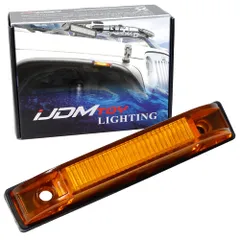 iJDMTOY アンバーレンズ 6-LED フェンダーフレアサイドマーカーランプ ジープラングラー対応 ブッシュワッカーフラットスタイルフェンダーフレアに対応 [アンバーレンズ]のサムネイル
