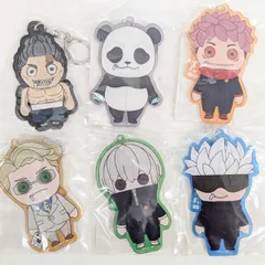 呪術廻戦 虎杖悠仁 狗巻棘 七海建人 東堂葵 パンダ 五条悟 キーホルダー 6個 まとめ売り