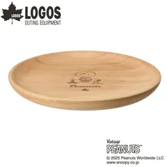 LOGOS ロゴス SNOOPY スヌーピー (PEANUTS 75years) 木製プレート やさしい温もりで食卓を彩る木製プレート 天然のブナ材 直径約20cm