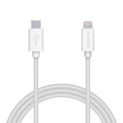 【人気商品】iPhone ライトニング 充電ケーブル やわらかタイプ PD対応) 【 iPhone 13 (USB / 12 Lightningケーブル / SE to (第2世代) 対応 】 Type-C Apple認証品 1.2m エレコム ホワイト MP