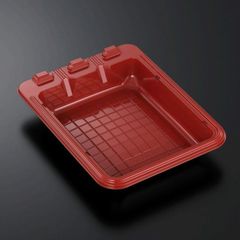 〔身と蓋セット〕中央化学 使い捨て容器 HSバット 20-26 LR-BK （25枚入）