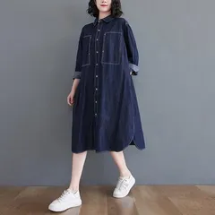 ワンピース ミディアム丈ワンピース シャツワンピース 長袖 襟付き 前開き ボタン サイドスリット かわいい 大人可愛い きれいめ シンプル カジュアル 上品 おしゃれ かっこいい 大人女子 こなれ感 個性的 ラフ 主役級 存在感 キュート メンズライク ナチ