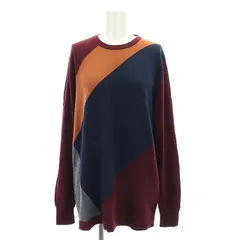 プラステ PLST ニット セーター 長袖 チュニック丈 ウール混 XL ボルドー 紺 ネイビー /ATのサムネイル
