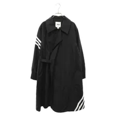 Y-3 (ワイスリー) 22SS CH1 STRIPES COAT ストライプコート ロングジャケット ブラック HG6111のサムネイル
