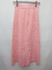 ◇ Θ mystic ミスティック リブ素材 ロング丈 台形 スカート サイズ1 ピンク レディース P  【1409250009242】